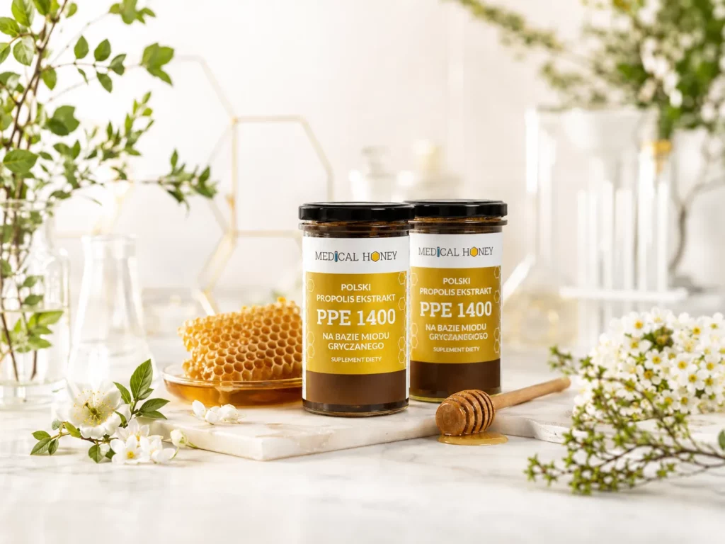 medical honey zdjęcie miodów z plastrem